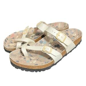 Womens Birkenstock Mayari Sandal Eggshell Shoes Leather Splatter Paint 41 US 10